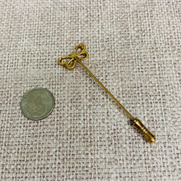 VTG Gold Butterfly Stick Pin - Picture 1 of 2